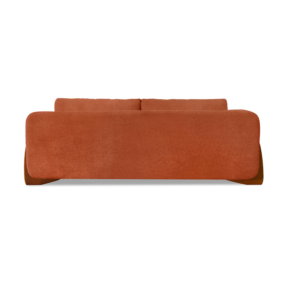 Sofá 3 Lugares Yves Bouclé Terracota 180 cm