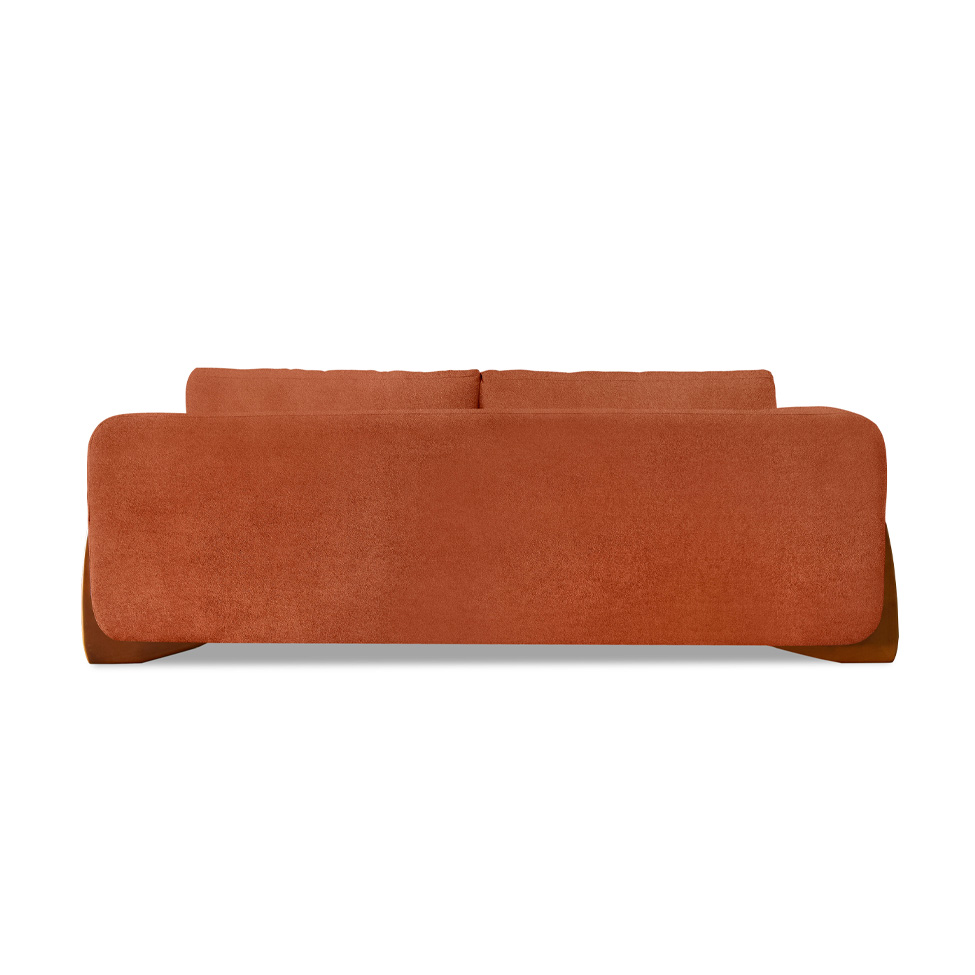 Sofá 3 Lugares Yves Bouclé Terracota 220 cm