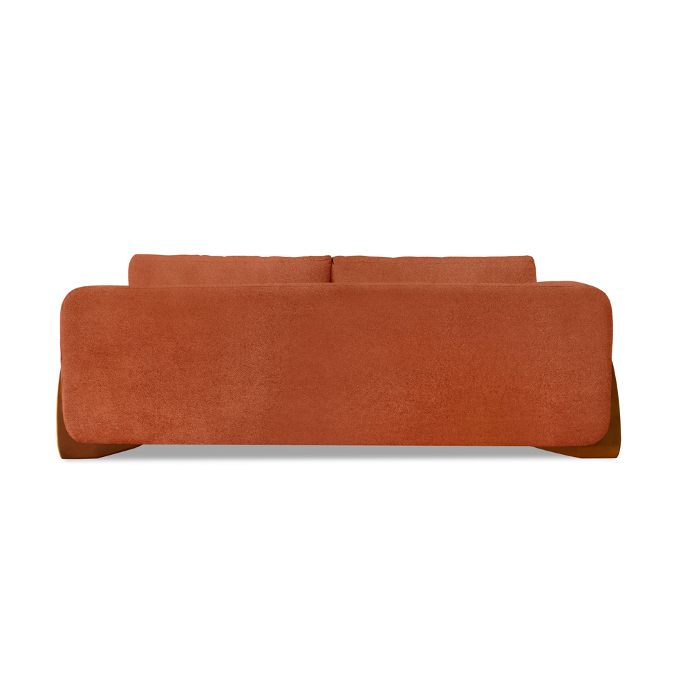 Sofá 3 Lugares Yves Bouclé Terracota 230 cm