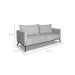 Sofá 3 Lugares Zeus Linho Bouclê Cinza Claro 220 cm