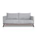 Sofá 3 Lugares Zeus Linho Bouclê Cinza Claro 220 cm