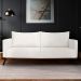 Sofá 3 Lugares Zeus Linho Bouclê Off White 220 cm