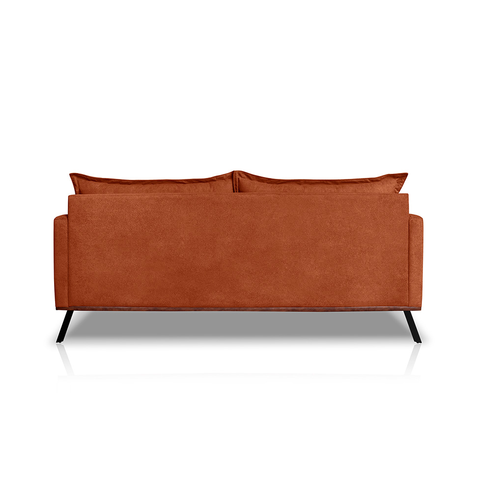 Sofá 3 Lugares Zeus Linho Bouclê Terracota 180 cm