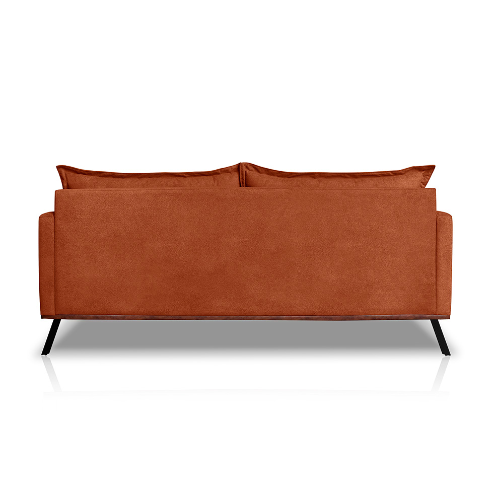 Sofá 3 Lugares Zeus Linho Bouclê Terracota 220 cm