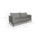 Sofá 3 Lugares Zeus Veludo Cinza Chumbo 180 cm
