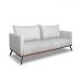 Sofá 3 Lugares Zeus Veludo Prata 180 cm