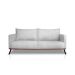 Sofá 3 Lugares Zeus Veludo Prata 180 cm
