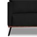 Sofá 3 Lugares Zeus Veludo Preto 220 cm