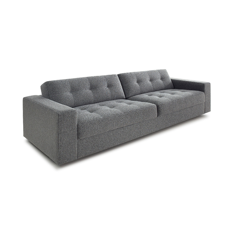 Sofá 4 Lugares Lucca Linho Cinza 260 cm