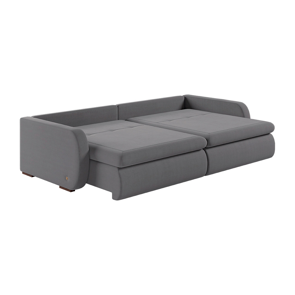 Sofá 4 Lugares Retrátil e Recinável Sunset Linho Cinza 260 cm