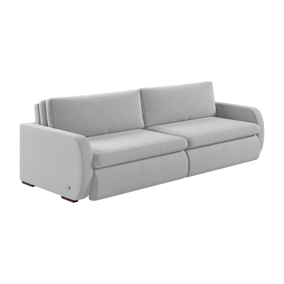Sofá 4 Lugares Retrátil e Recinável Sunset Linho Gelo 260 cm