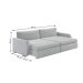 Sofá 4 Lugares Retrátil e Recinável Sunset Linho Gelo 260 cm