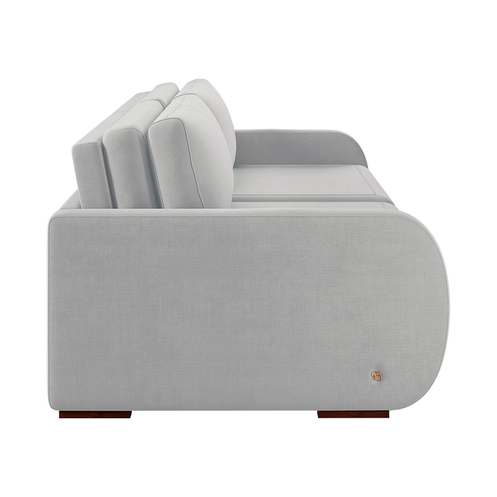 Sofá 4 Lugares Retrátil e Recinável Sunset Linho Gelo 260 cm