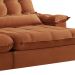Sofá 4 Lugares Retrátil e Reclinável Aruba Veludo Terracota 250 cm