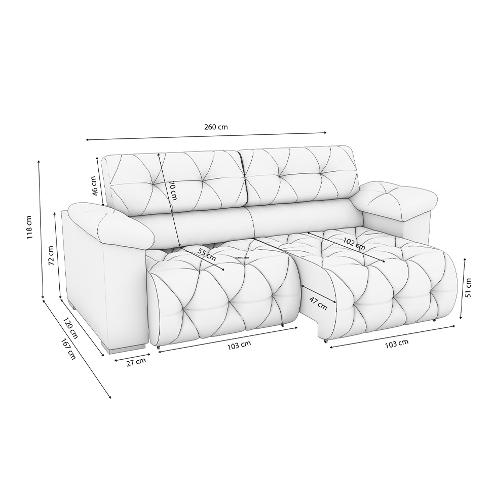 Sofá 4 Lugares Retrátil e Reclinável Astro Veludo Cinza Claro