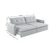 Sofá 4 Lugares Retrátil e Reclinável Braga Linho Gelo 260 cm