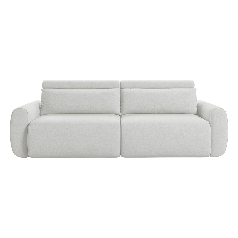 Sofá 4 Lugares Retrátil e Reclinável City Linho Cru 240 cm