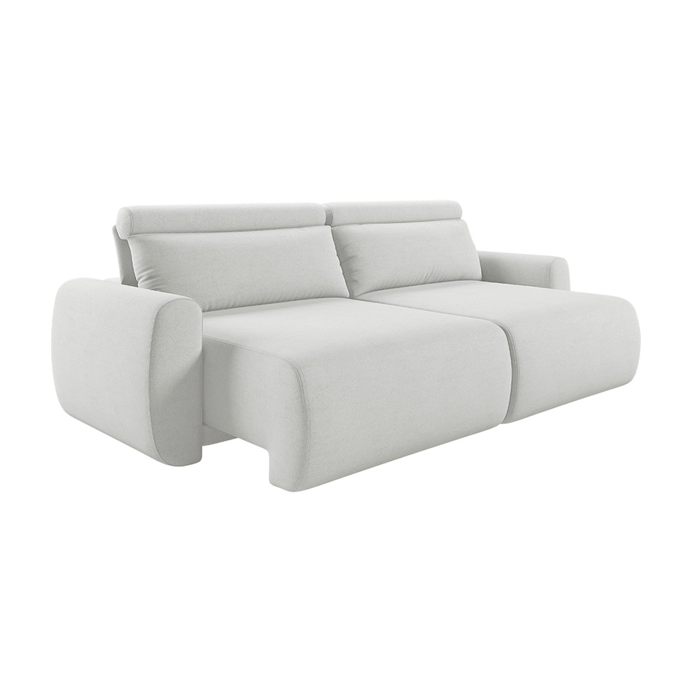 Sofá 4 Lugares Retrátil e Reclinável City Linho Cru 240 cm