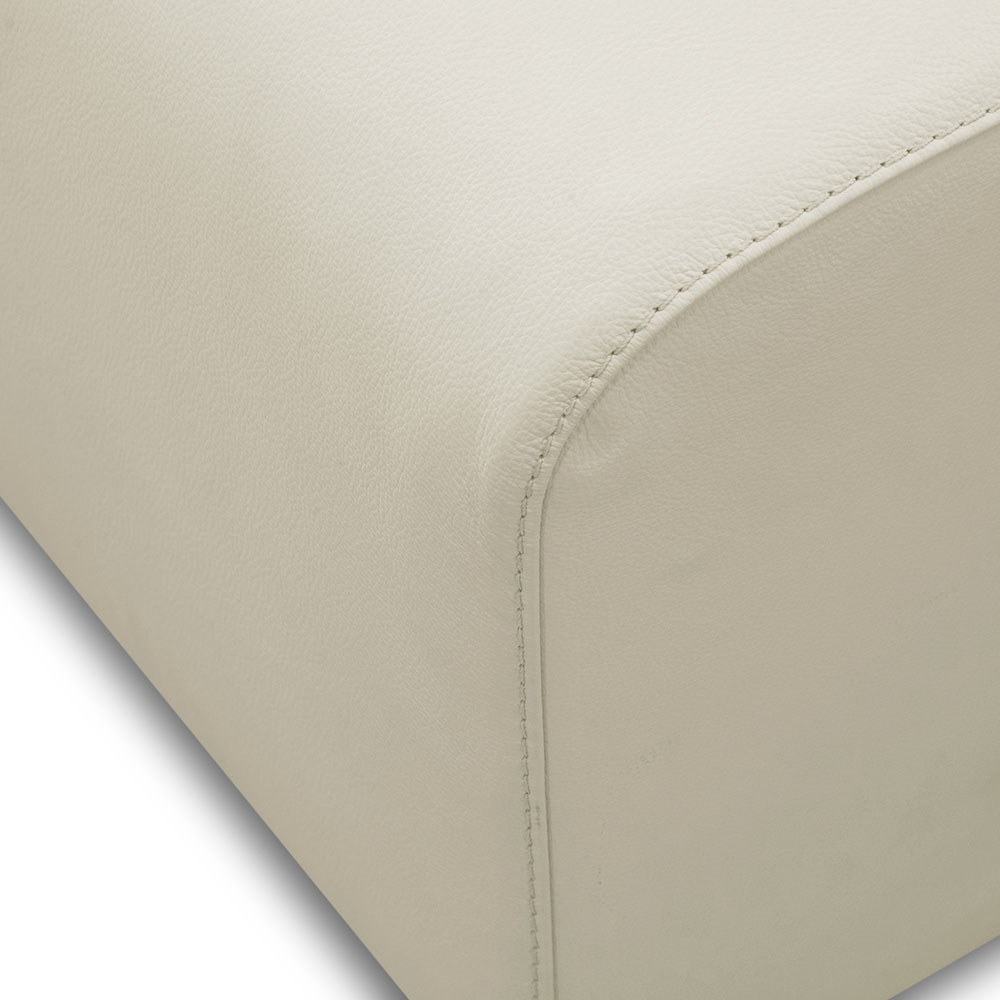 Sofá 4 Lugares Retrátil e Reclinável Dijon Molas Ensacadas Couro Branco 250 cm