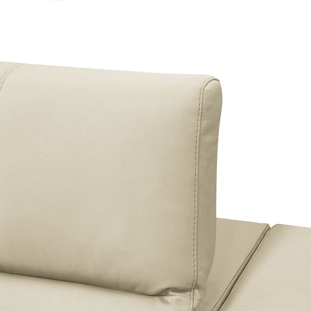 Sofá 4 Lugares Retrátil e Reclinável Dijon Molas Ensacadas Couro Branco 250 cm
