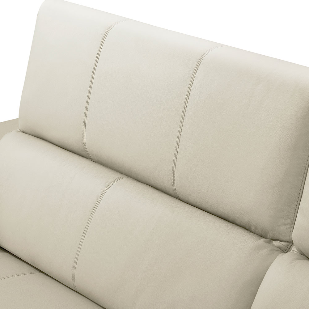 Sofá 4 Lugares Retrátil e Reclinável Dijon Molas Ensacadas Couro Branco 250 cm