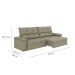 Sofá 4 Lugares Retrátil e Reclinável Everest Veludo Slim Castor 260 cm