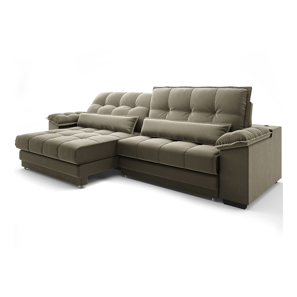 Sofá 4 Lugares Retrátil e Reclinável Majestic Veludo Fendi