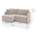 Sofá 4 Lugares Retrátil e Reclinável Malta Veludo Creme 260 cm
