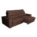 Sofá 4 Lugares Retrátil e Reclinável Mustang Veludo Café 250 cm