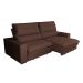 Sofá 4 Lugares Retrátil e Reclinável Mustang Veludo Café 250 cm