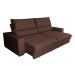 Sofá 4 Lugares Retrátil e Reclinável Mustang Veludo Café 250 cm
