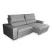 Sofá 4 Lugares Retrátil e Reclinável Mustang Veludo Cinza 250 cm