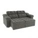 Sofá 4 Lugares Retrátil e Reclinável Sierra Veludo Deluxe Chumbo 265 cm