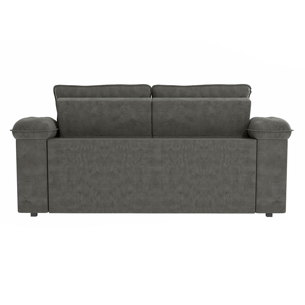 Sofá 4 Lugares Retrátil e Reclinável Sierra Veludo Deluxe Chumbo 265 cm