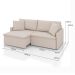 Sofá 4 Lugares Retrátil e Reclinável Stilo Linho Cru 254 cm