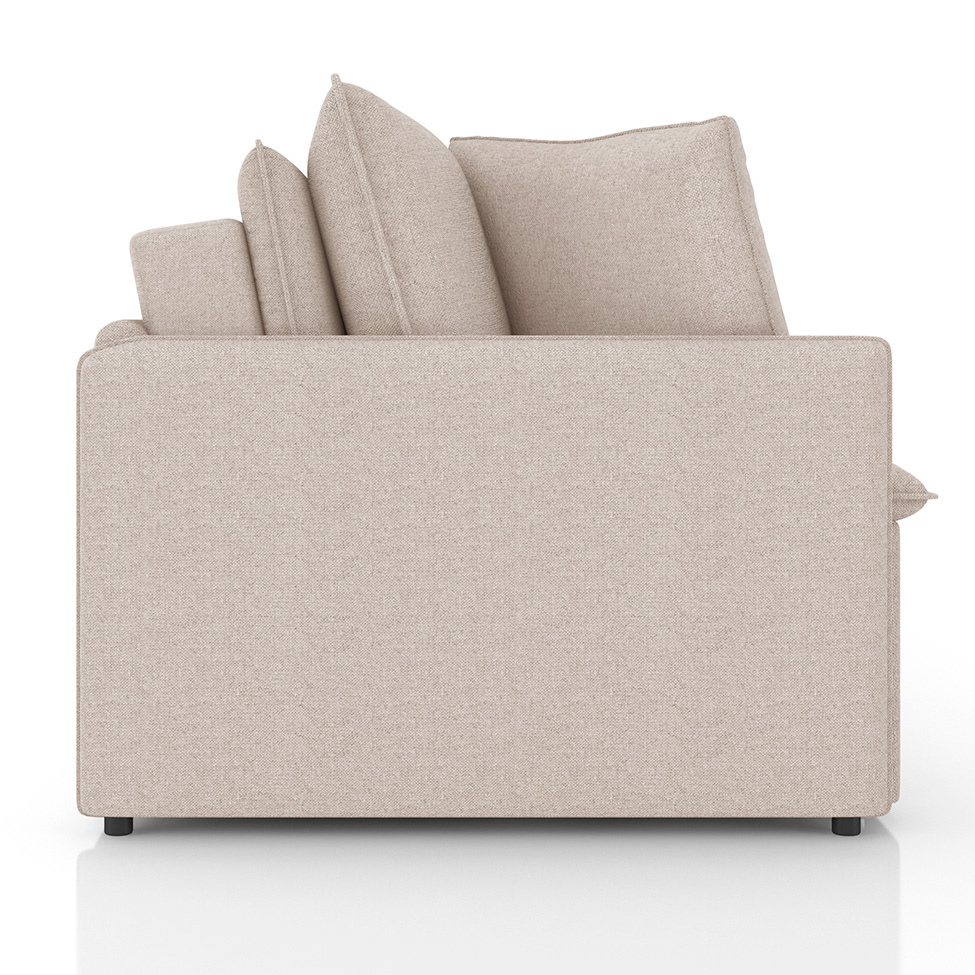 Sofá 4 Lugares Retrátil e Reclinável Stilo Linho Cru 254 cm