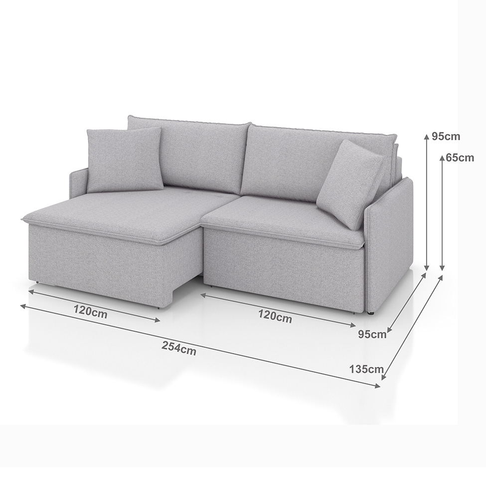 Sofá 4 Lugares Retrátil e Reclinável Stilo Linho Prata 254 cm