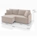 Sofá 4 Lugares Retrátil e Reclinável Stilo Veludo Creme 254 cm