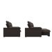 Sofá 4 Lugares Retrátil e Reclinável Venetto Veludo Slim Marrom 250 cm