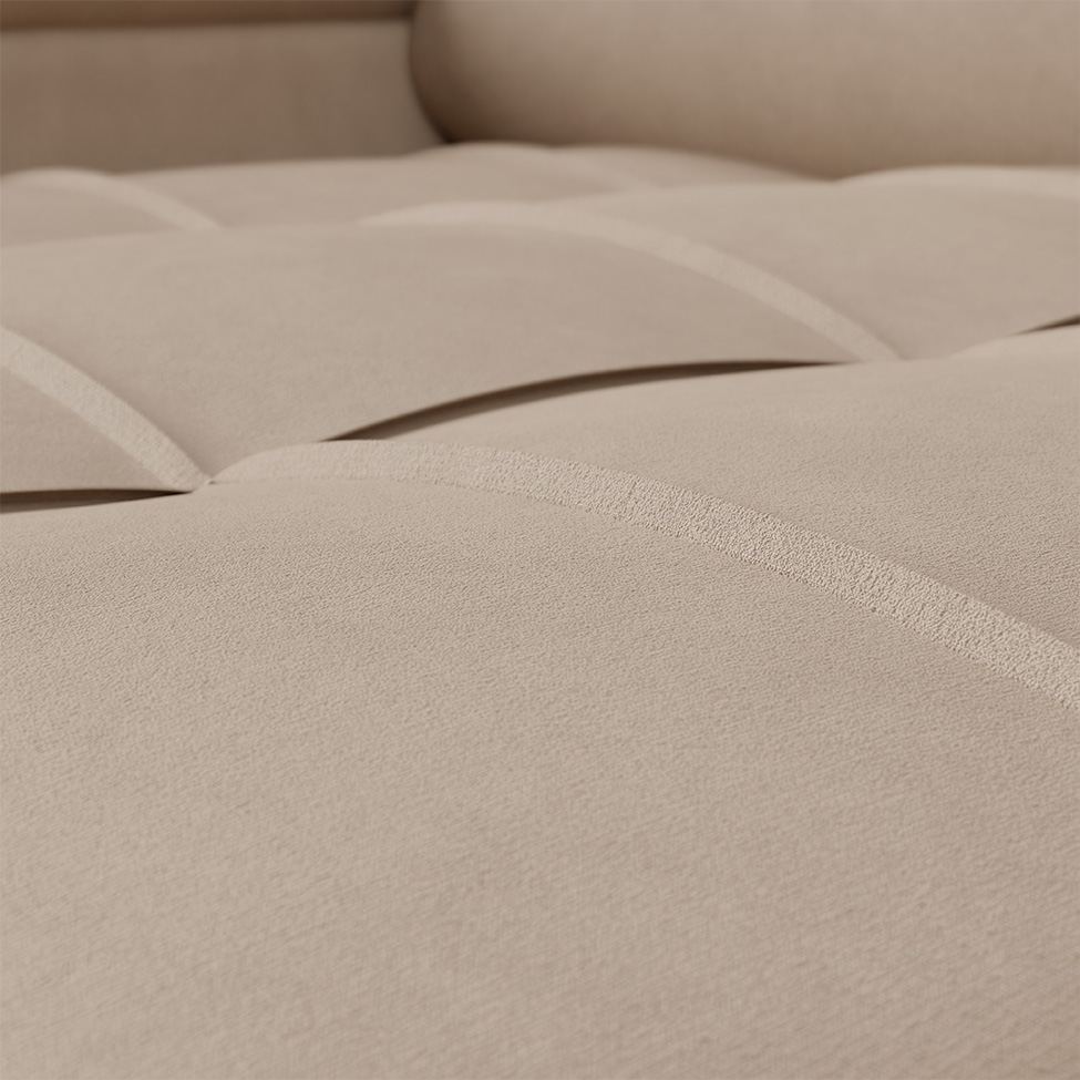 Sofá 4 Lugares Retrátil e Reclinável Zurique Suede Bege