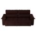 Sofá 4 Lugares Retrátil e Reclinável Zurique Suede Café