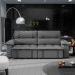 Sofá 4 Lugares Retrátil e Reclinável Zurique Suede Cinza