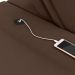 Sofá 4 Lugares Retrátil e Reclinável com USB Versalhes Molas Suede Chocolate 270 cm