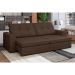 Sofá 4 Lugares Retrátil e Reclinável com USB Versalhes Molas Suede Chocolate 270 cm