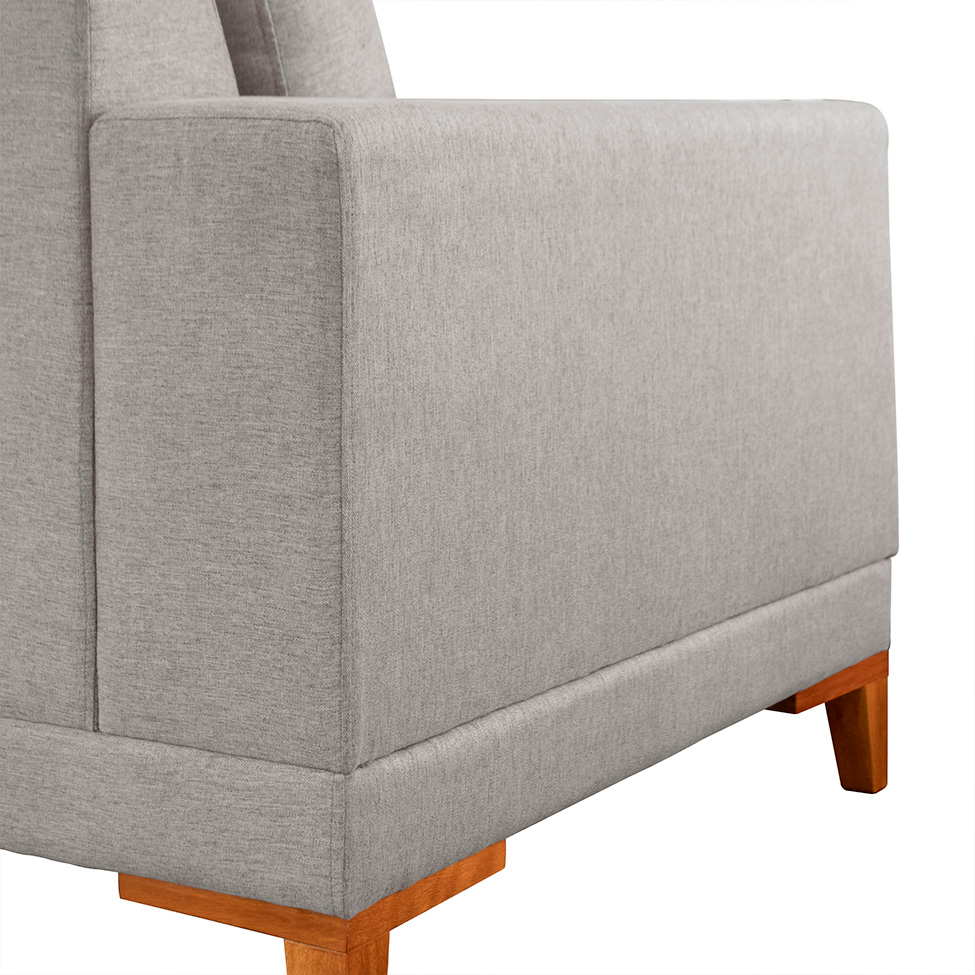 Sofá 4 Lugares Volga Plus Linho Cinza Claro 280 cm
