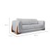 Sofá 4 Lugares Yves Bouclé Cinza 250 cm
