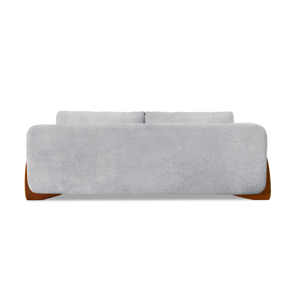 Sofá 4 Lugares Yves Bouclé Cinza 250 cm