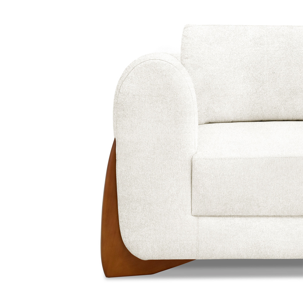 Sofá 4 Lugares Yves Bouclé Off White 250 cm