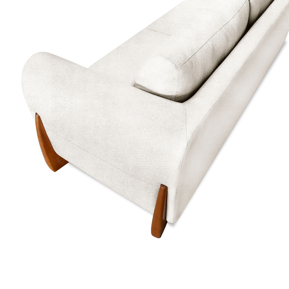 Sofá 4 Lugares Yves Bouclé Off White 250 cm