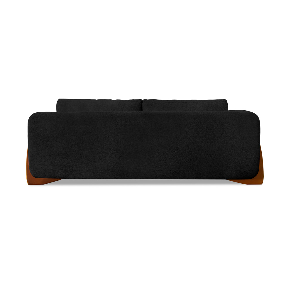 Sofá 4 Lugares Yves Bouclé Preto 250 cm